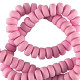 Polymer beads rondelle 7mm - Azalea pink